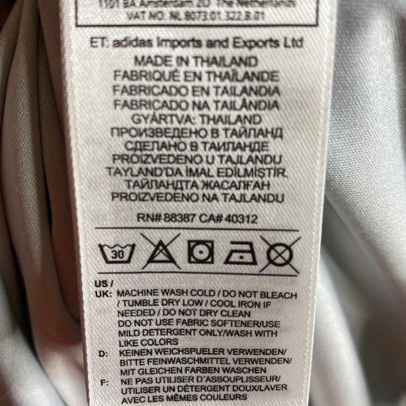 Adidas Terrex Short Sleeve Gun Metal Gray/Blue Ocean Waves Size L - Picture 6 of 7